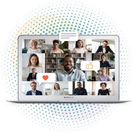 Employees navigating virtual workplace