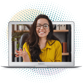 Candidate on virtual interview