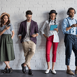 young professionals using mobile devices